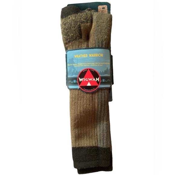Wigwam Other - Wigwam Socks Crew All Terrain Hiker Beige Medium Men 5-9.5 or Ladies 6-10 Unisex